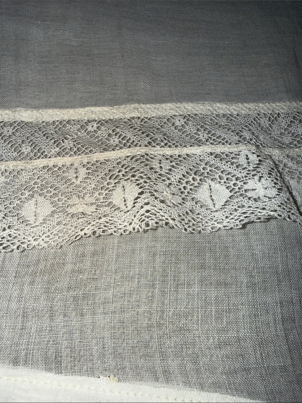 Vintage Edwardian Style White Apron with Lace Trim & Ribbon Detail - Picture 8 of 8